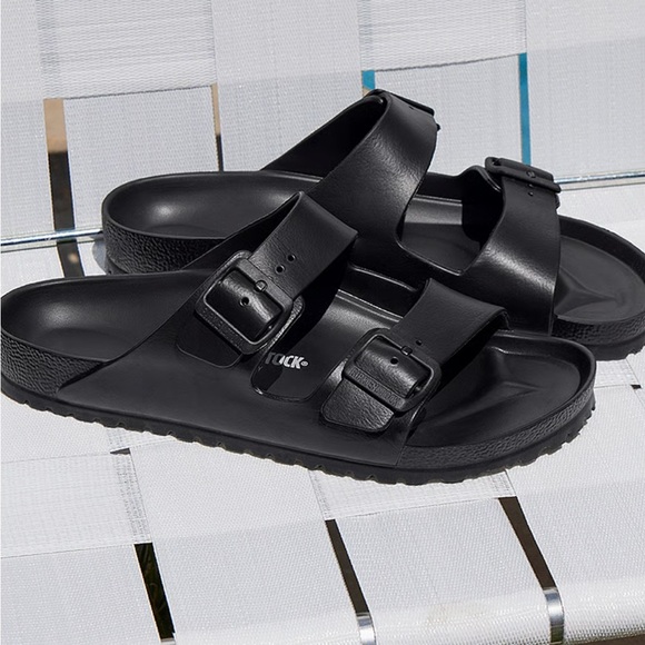 New NIB Birkenstock Arizona Eva sandals black 8-8.5 or 39 - Picture 6 of 7